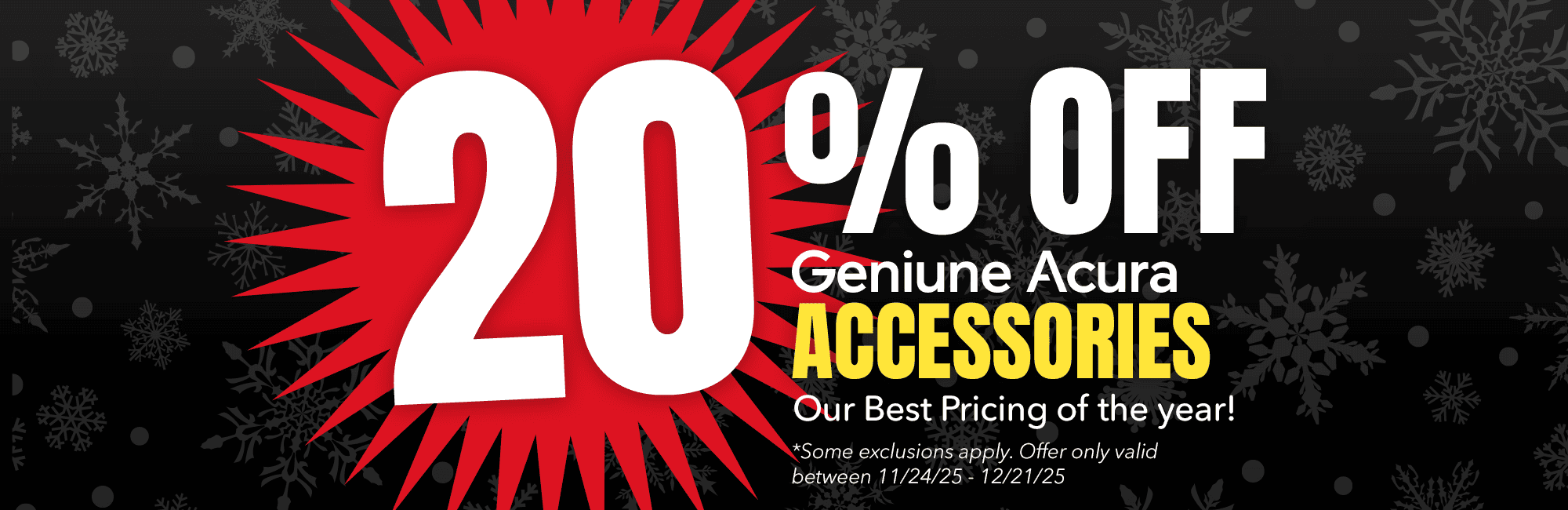 20% off Genuine Acura Accessories