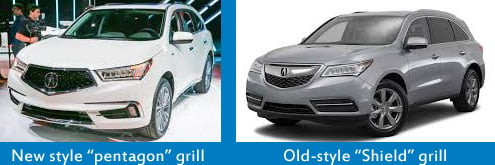 Comparison of old and new MDX grill