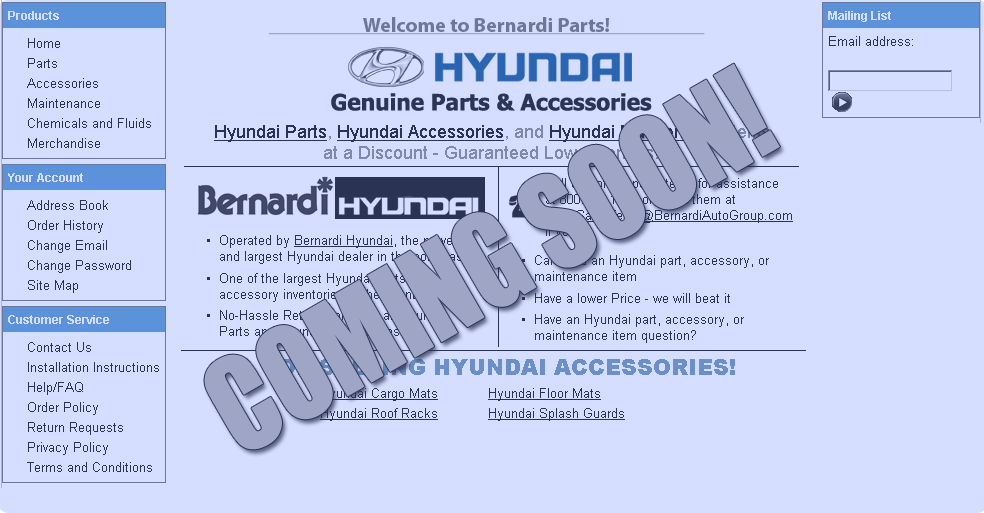 OEM Parts and OEM Accesories are coming soon to Bernardi Parts